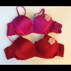 2 Ladies Polkadot Underwire Bra’s NWT